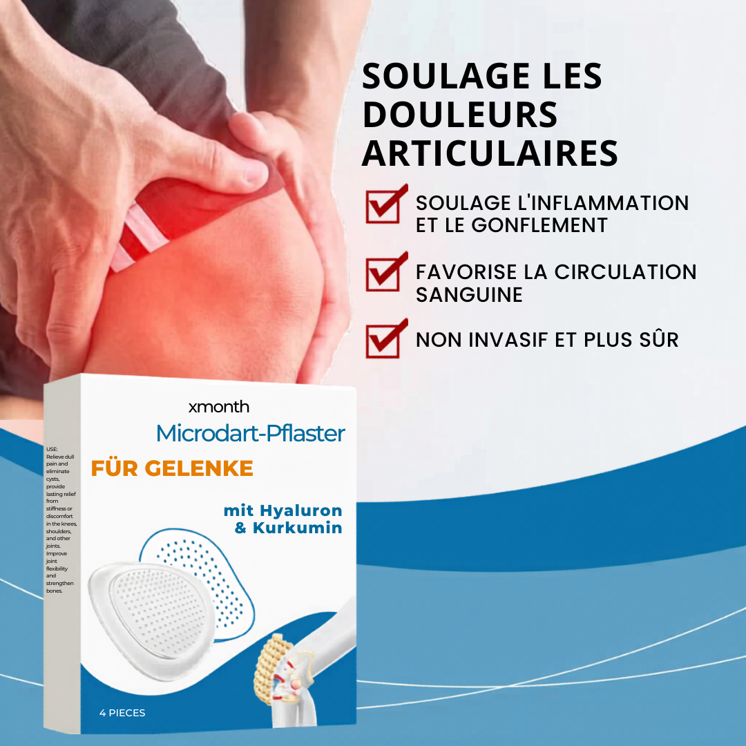 PATCH À MICRO AIGUILLES - SOULAGER LES ARTICULATIONS À L'ACIDE HYALURONIQUE