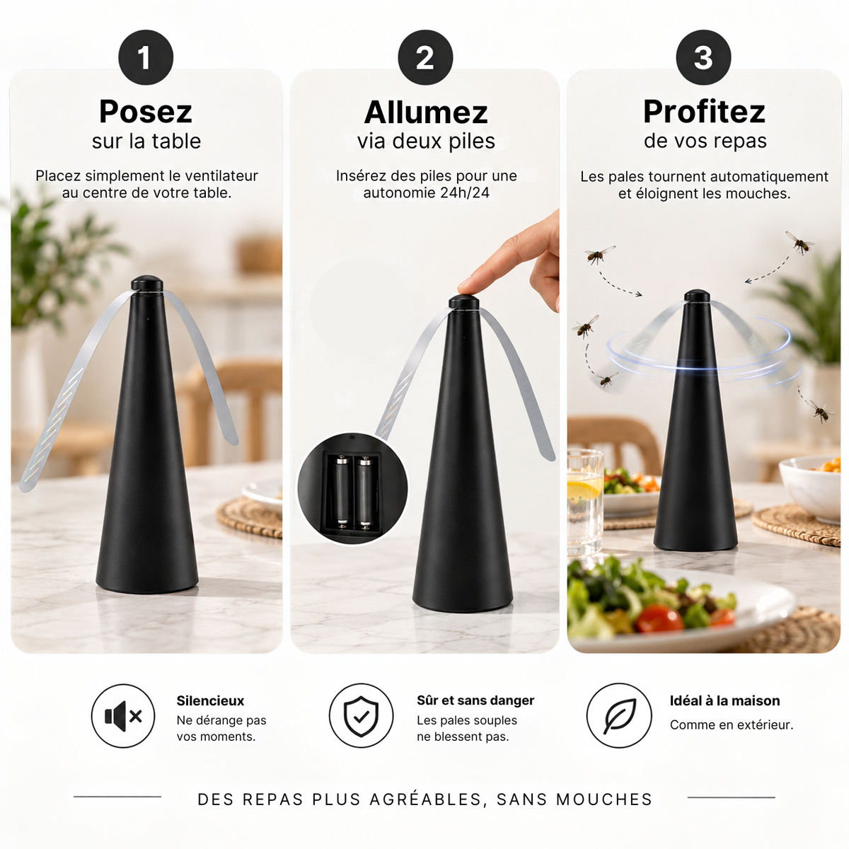 VENTILATEUR ANTI MOUCHE - LIVRAISON GRATUITE 🎉