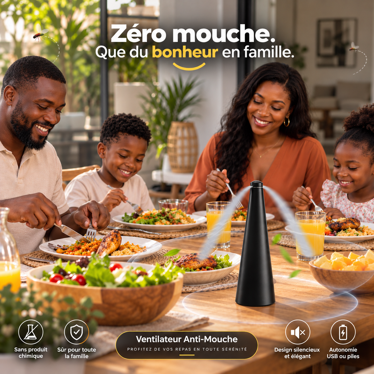 VENTILATEUR ANTI MOUCHE - LIVRAISON GRATUITE 🎉