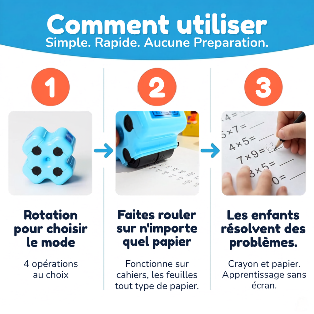 TAMPON MATHÉMATIQUE 4 EN 1 - LIVRAISON GRATUITE 🎉
