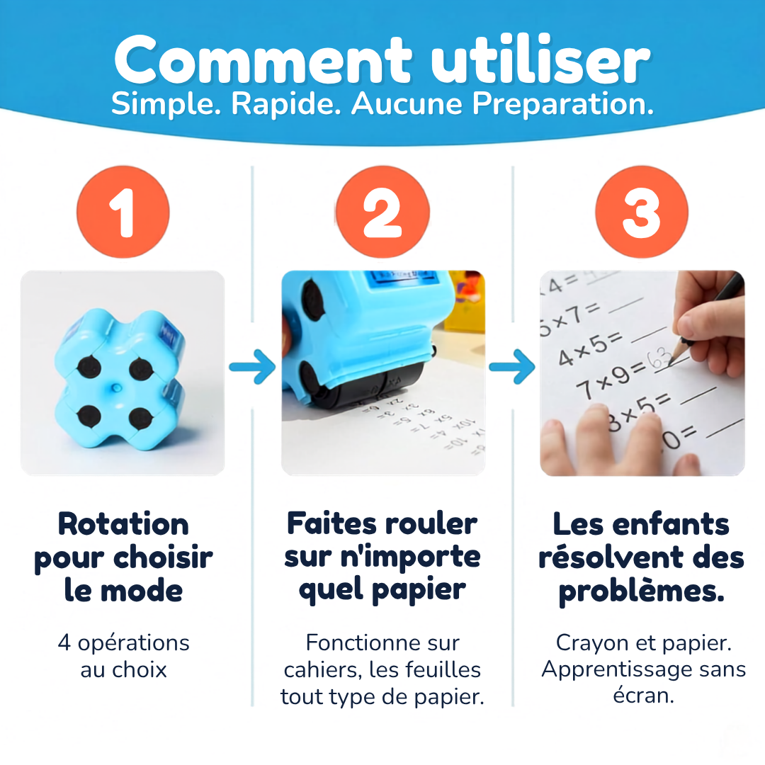 TAMPON MATHÉMATIQUE 4 EN 1 - LIVRAISON GRATUITE 🎉