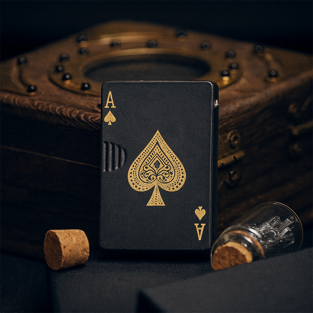 POKER BRIQUET - AS BLACK (DANS SON COFFRET)