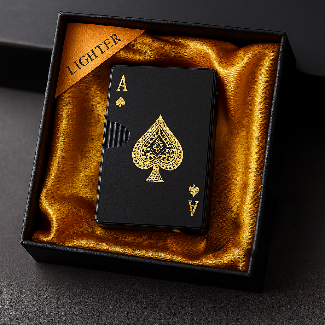 POKER BRIQUET - AS BLACK (DANS SON COFFRET)